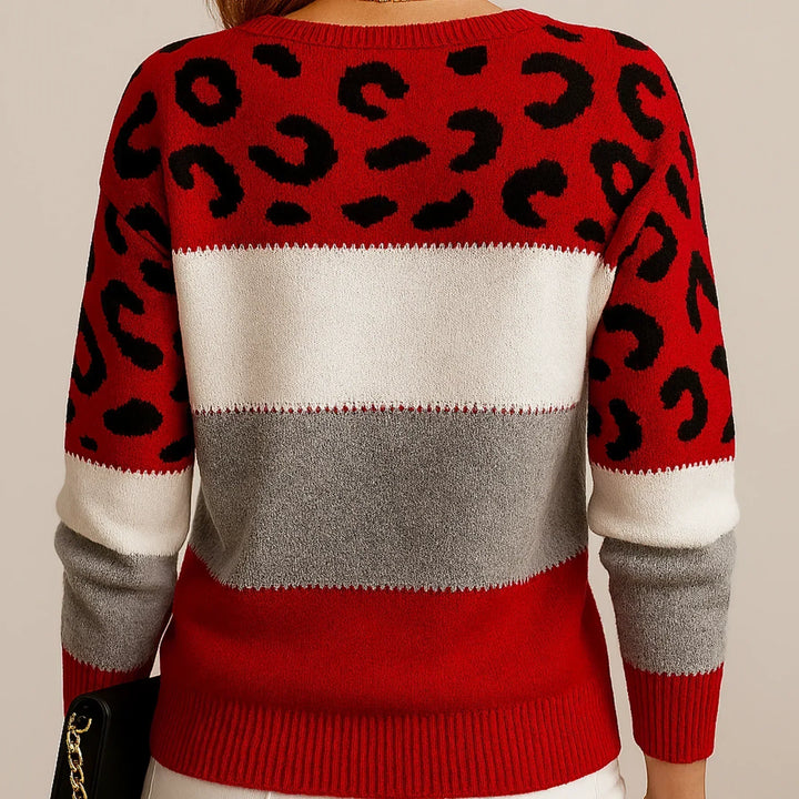 GUADALAJARA - Jersey casual con estampado de leopardo