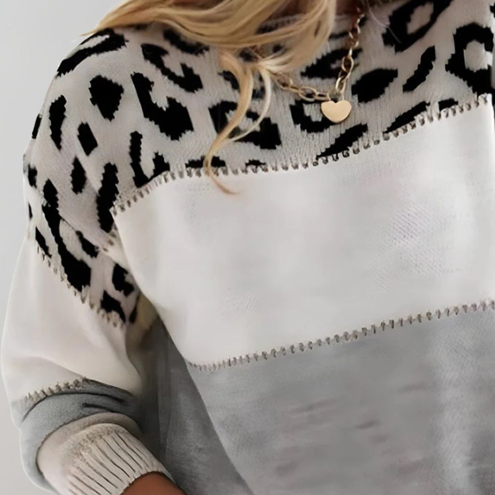 GUADALAJARA - Jersey casual con estampado de leopardo