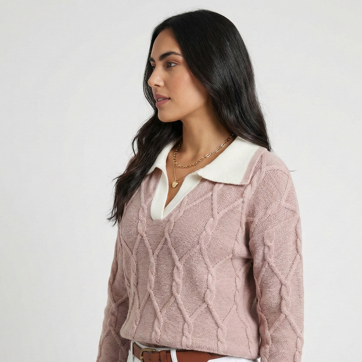 LLEIDA -  Suéter Elegante Con Cuello Vuelto